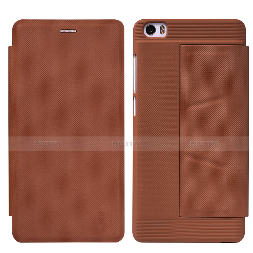 Coque Portefeuille Livre Cuir L01 pour Xiaomi Mi Note Marron Plus