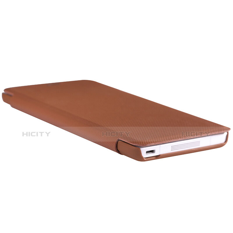 Coque Portefeuille Livre Cuir L01 pour Xiaomi Mi Note Marron Plus