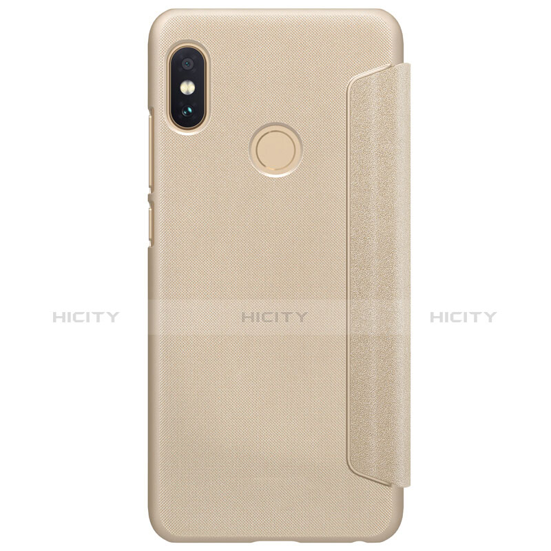 Coque Portefeuille Livre Cuir L01 pour Xiaomi Redmi Note 5 AI Dual Camera Or Plus