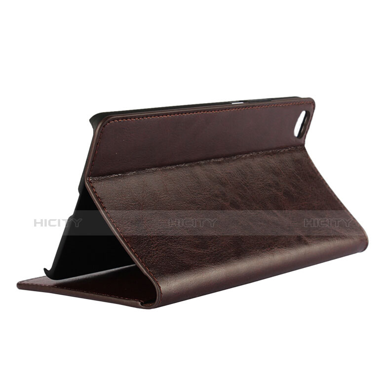 Coque Portefeuille Livre Cuir L02 pour Apple iPhone 6 Marron Plus