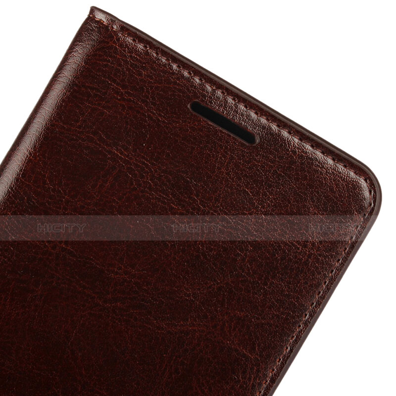 Coque Portefeuille Livre Cuir L02 pour Apple iPhone 6S Marron Plus