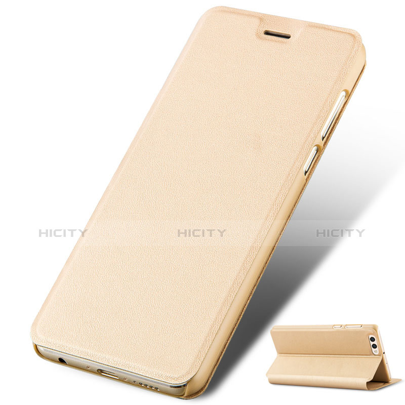 Coque Portefeuille Livre Cuir L02 pour Huawei Honor V10 Or Plus