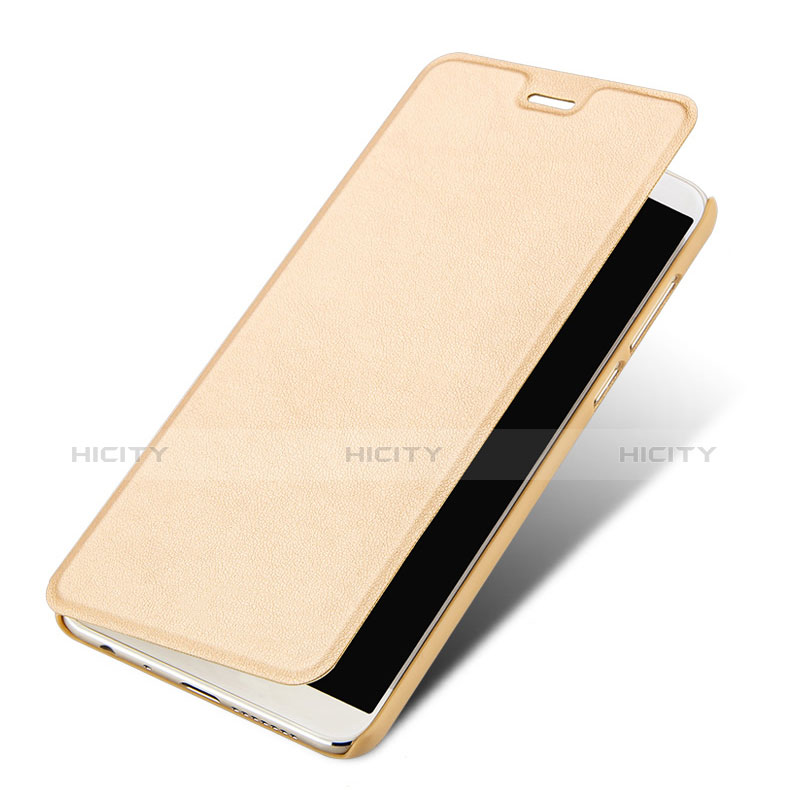 Coque Portefeuille Livre Cuir L02 pour Huawei Honor V10 Or Plus