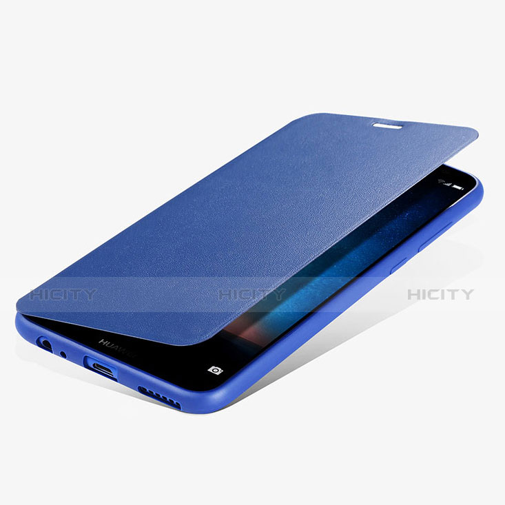 Coque Portefeuille Livre Cuir L02 pour Huawei Maimang 6 Bleu Plus