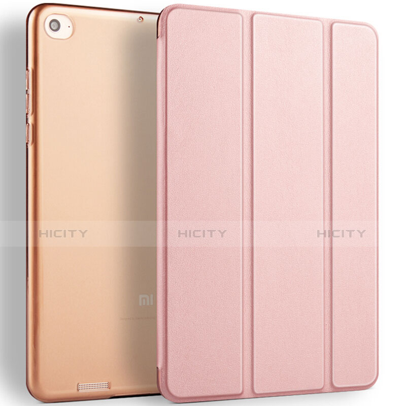 Coque Portefeuille Livre Cuir L02 pour Xiaomi Mi Pad 2 Or Rose Plus