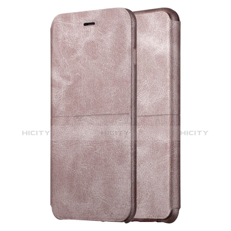 Coque Portefeuille Livre Cuir L04 pour Apple iPhone 6 Or Plus