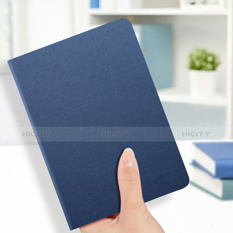 Coque Portefeuille Livre Cuir L04 pour Apple New iPad 9.7 (2017) Bleu Plus