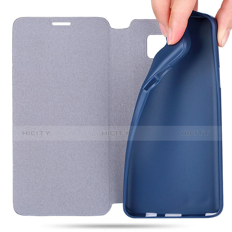 Coque Portefeuille Livre Cuir L04 pour Samsung Galaxy Note 5 N9200 N920 N920F Bleu Plus