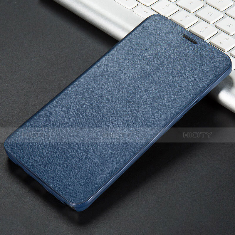 Coque Portefeuille Livre Cuir L04 pour Samsung Galaxy Note 5 N9200 N920 N920F Bleu Plus