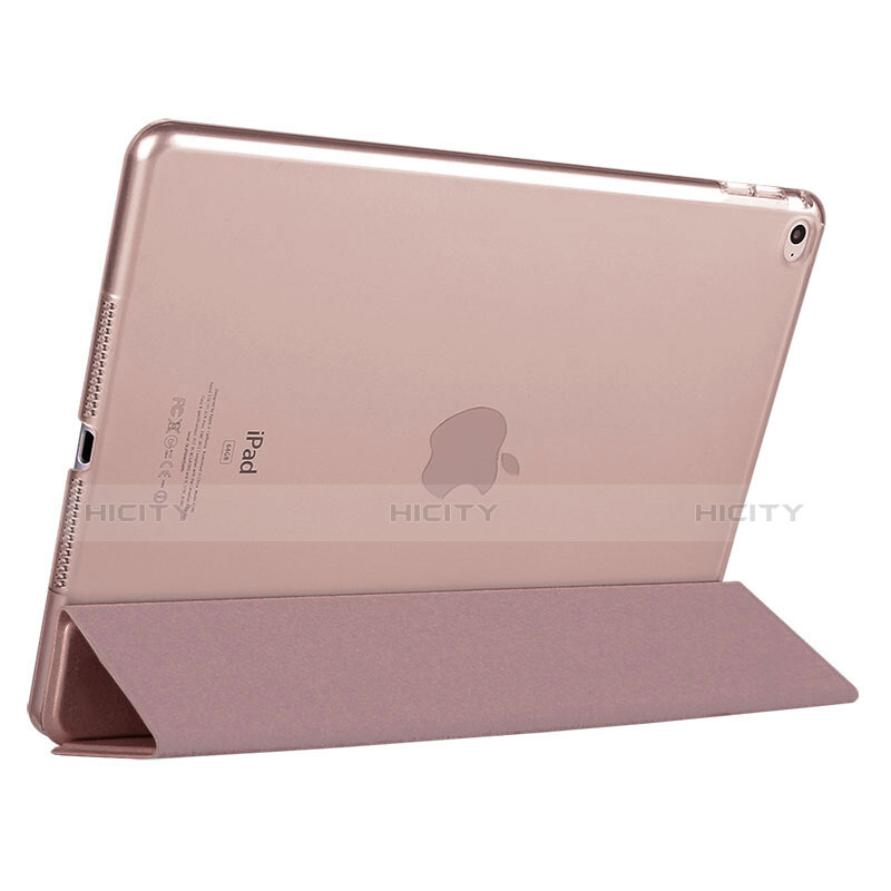 Coque Portefeuille Livre Cuir L05 pour Apple iPad Mini 4 Or Rose Plus