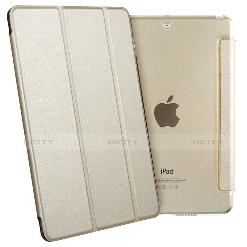 Coque Portefeuille Livre Cuir L06 pour Apple iPad Mini Or Plus