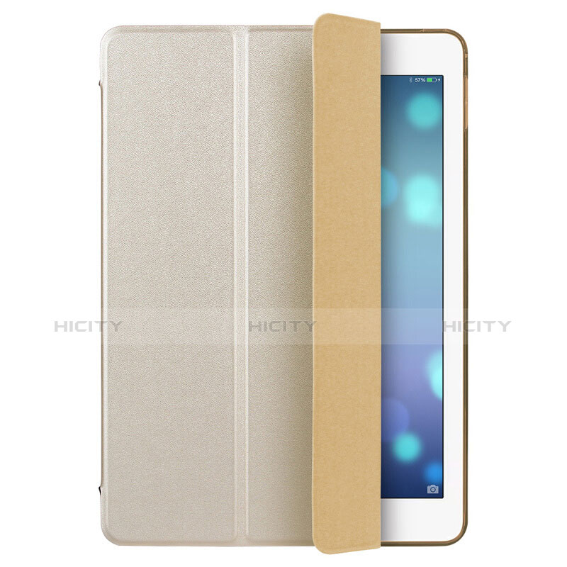 Coque Portefeuille Livre Cuir L06 pour Apple iPad Mini Or Plus