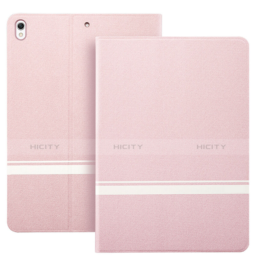 Coque Portefeuille Livre Cuir L06 pour Apple iPad Pro 10.5 Rose Plus