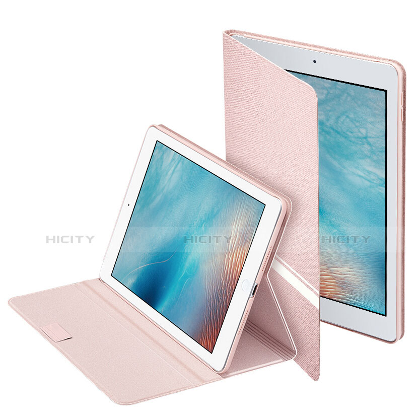 Coque Portefeuille Livre Cuir L06 pour Apple iPad Pro 10.5 Rose Plus