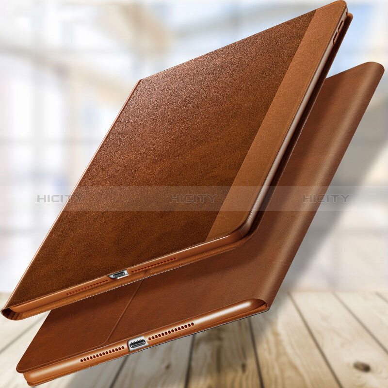 Coque Portefeuille Livre Cuir L06 pour Apple New iPad 9.7 (2018) Marron Plus