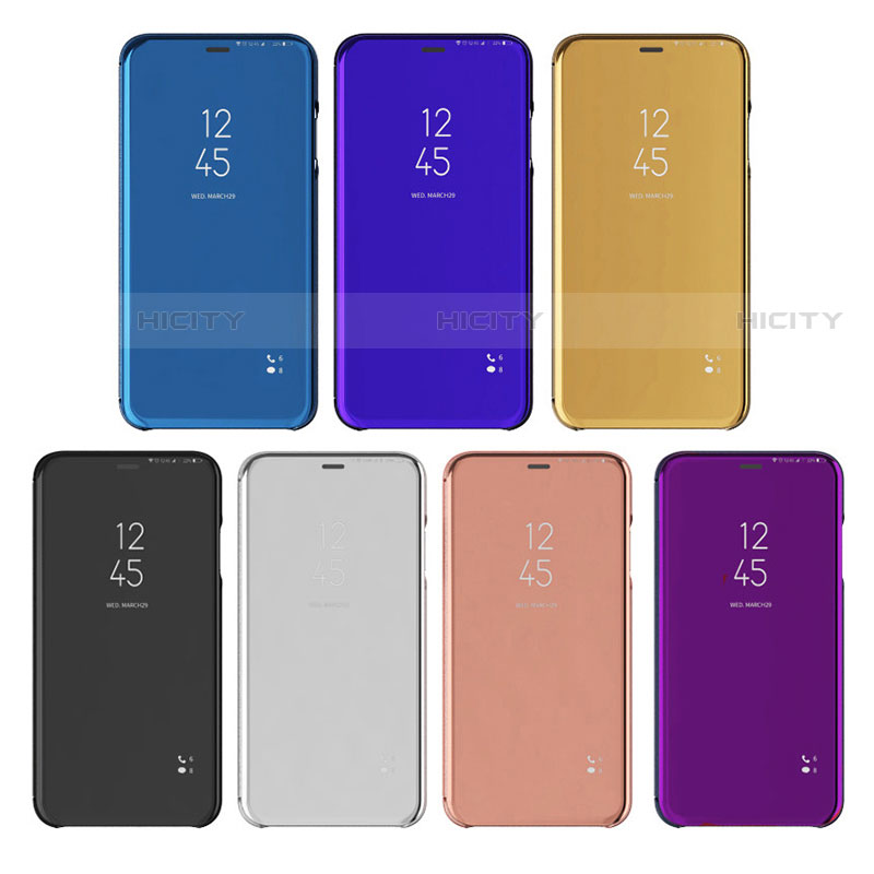 Coque Portefeuille Livre Cuir Miroir Housse Etui Clapet H01 pour Samsung Galaxy S21 Plus 5G Plus