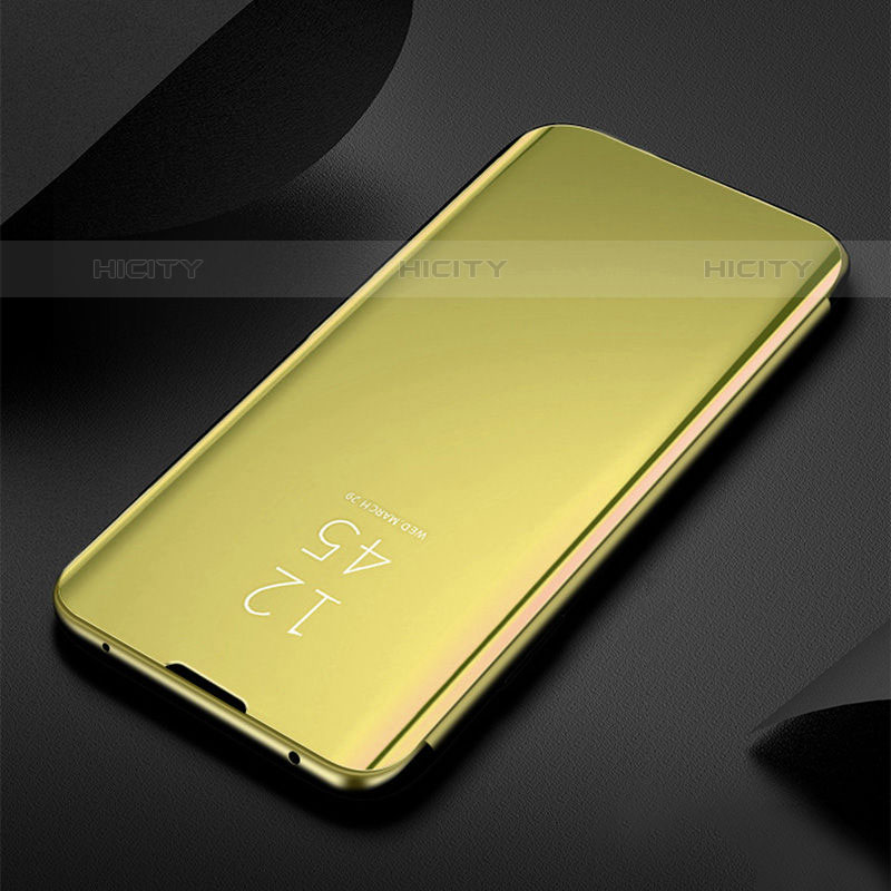 Coque Portefeuille Livre Cuir Miroir Housse Etui Clapet L01 pour Oppo A16s Or Plus