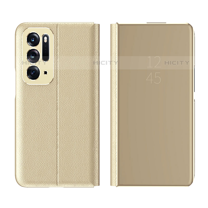 Coque Portefeuille Livre Cuir Miroir Housse Etui Clapet L01 pour Oppo Find N 5G Plus