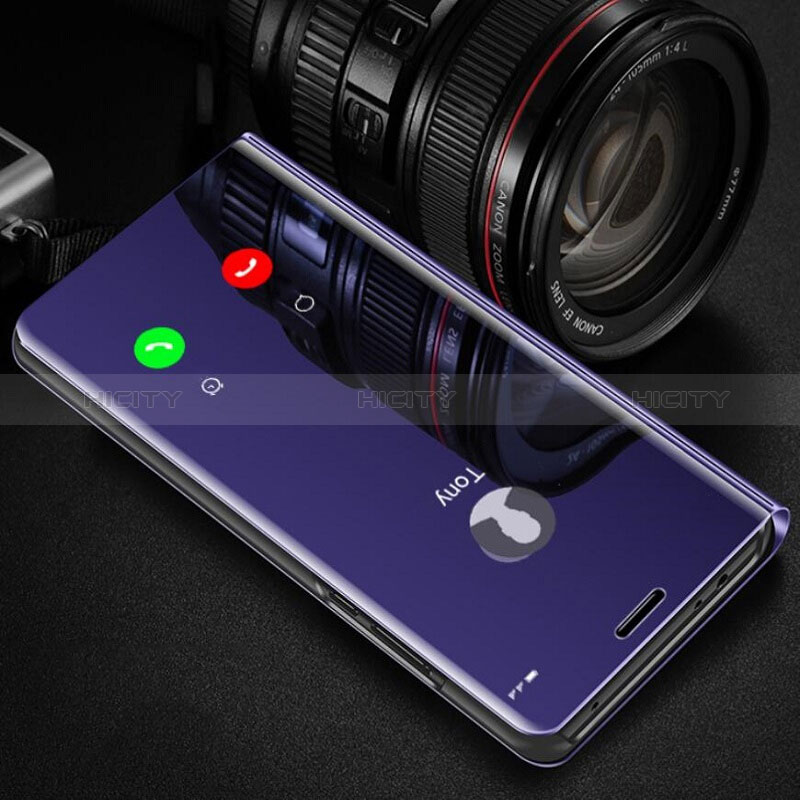 Coque Portefeuille Livre Cuir Miroir Housse Etui Clapet L01 pour Xiaomi POCO C31 Violet Plus