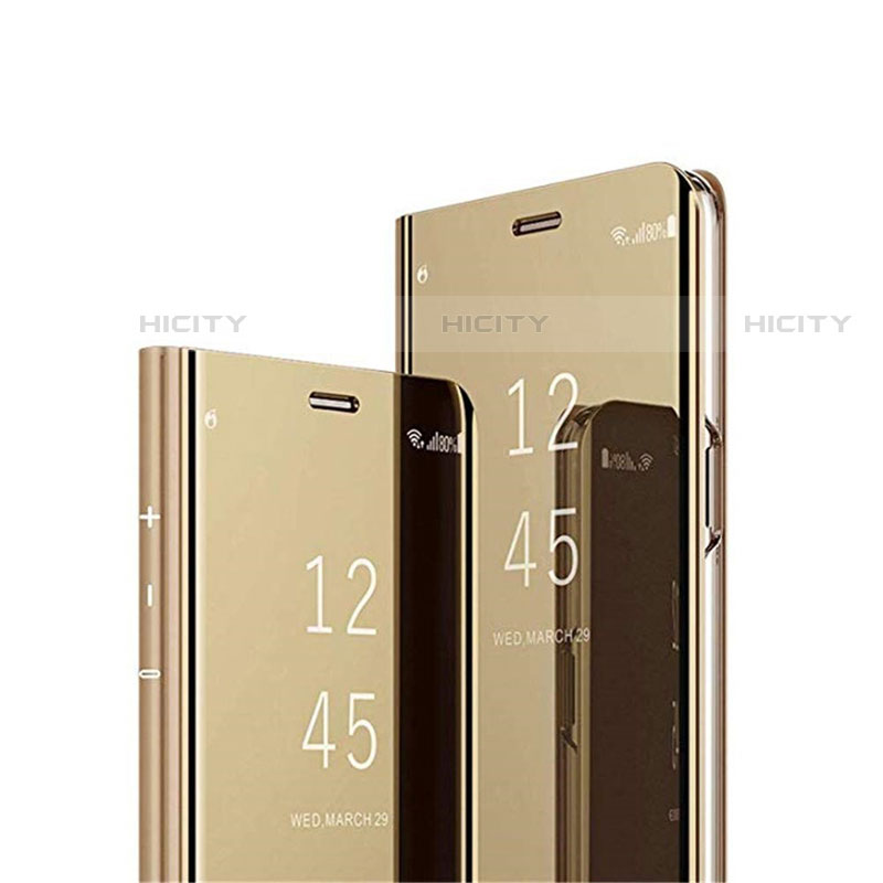 Coque Portefeuille Livre Cuir Miroir Housse Etui Clapet L02 pour Samsung Galaxy S20 FE (2022) 5G Or Plus