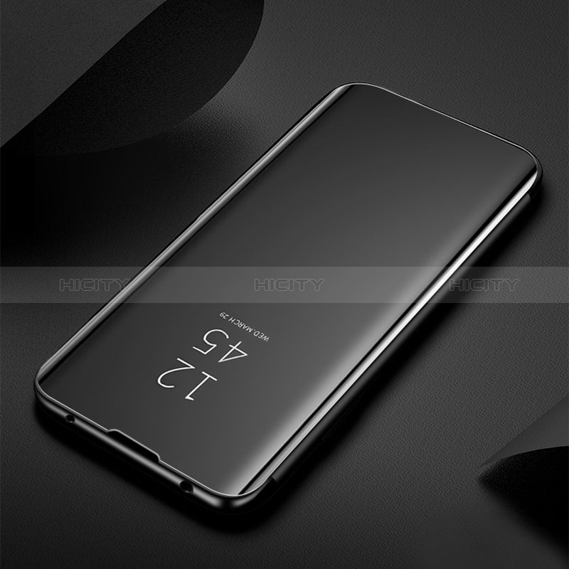 Coque Portefeuille Livre Cuir Miroir Housse Etui Clapet L03 pour OnePlus 9 Pro 5G Noir Plus