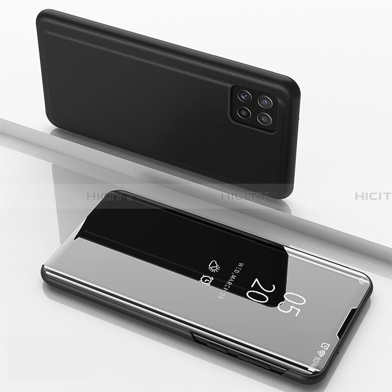 Coque Portefeuille Livre Cuir Miroir Housse Etui Clapet L05 pour Samsung Galaxy A22 5G Noir Plus