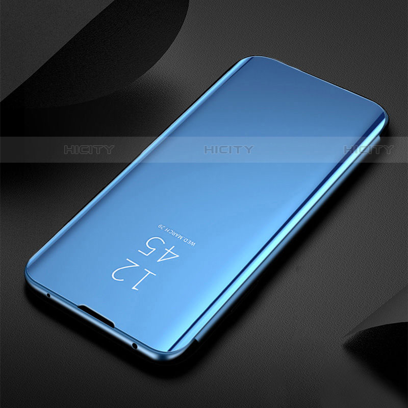 Coque Portefeuille Livre Cuir Miroir Housse Etui Clapet M01 pour Xiaomi Mi 11 Lite 5G NE Bleu Ciel Plus