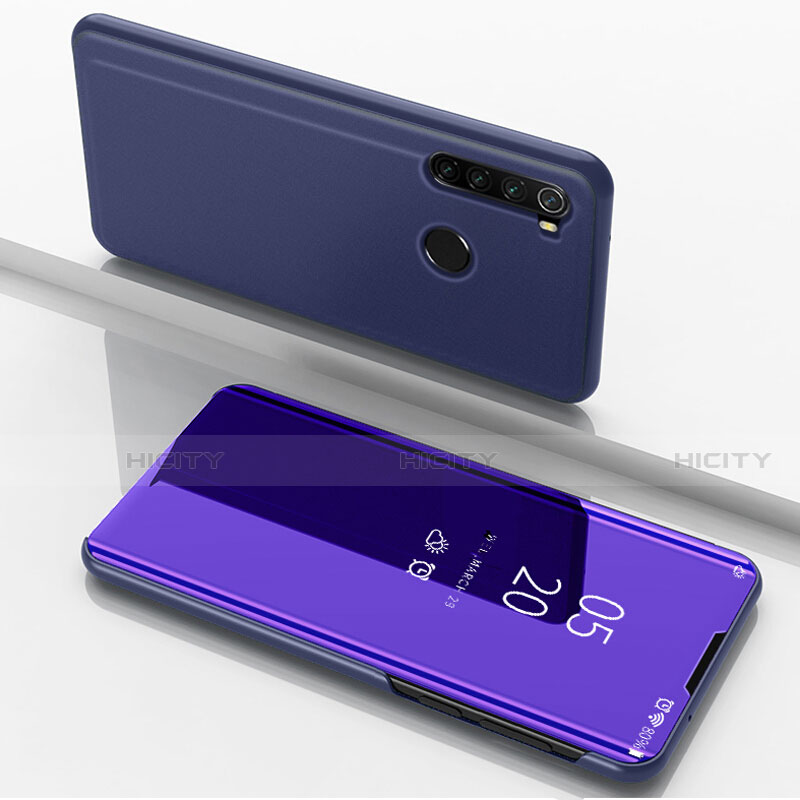 Coque Portefeuille Livre Cuir Miroir Housse Etui Clapet M01 pour Xiaomi Redmi Note 8T Violet Plus