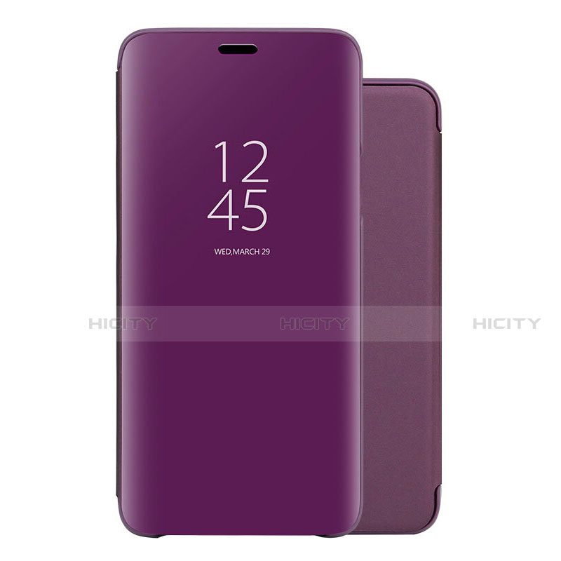 Coque Portefeuille Livre Cuir Miroir Housse Etui Clapet pour Huawei Nova 5 Pro Violet Plus