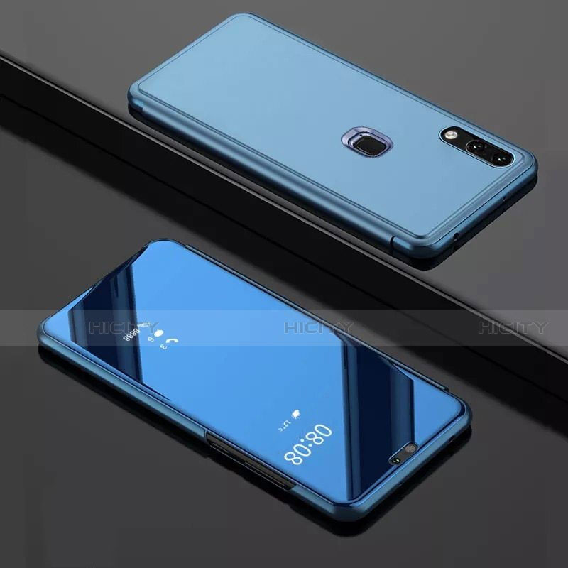 Coque Portefeuille Livre Cuir Miroir Housse Etui Clapet pour Huawei Y7 (2019) Plus