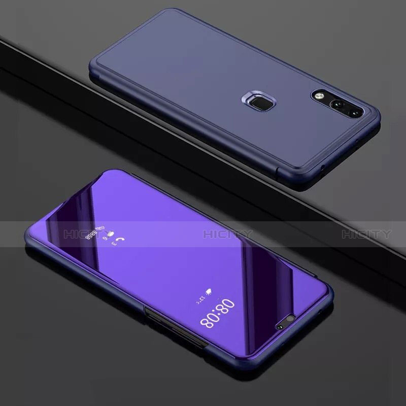 Coque Portefeuille Livre Cuir Miroir Housse Etui Clapet pour Huawei Y7 (2019) Plus