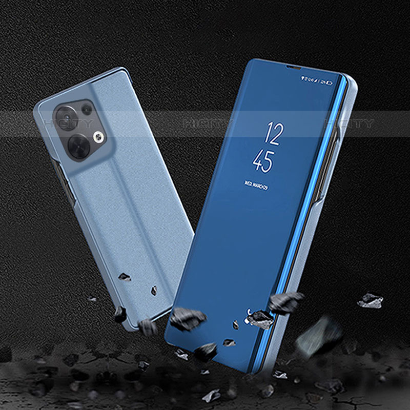 Coque Portefeuille Livre Cuir Miroir Housse Etui Clapet pour Oppo Reno8 Pro+ Plus 5G Plus