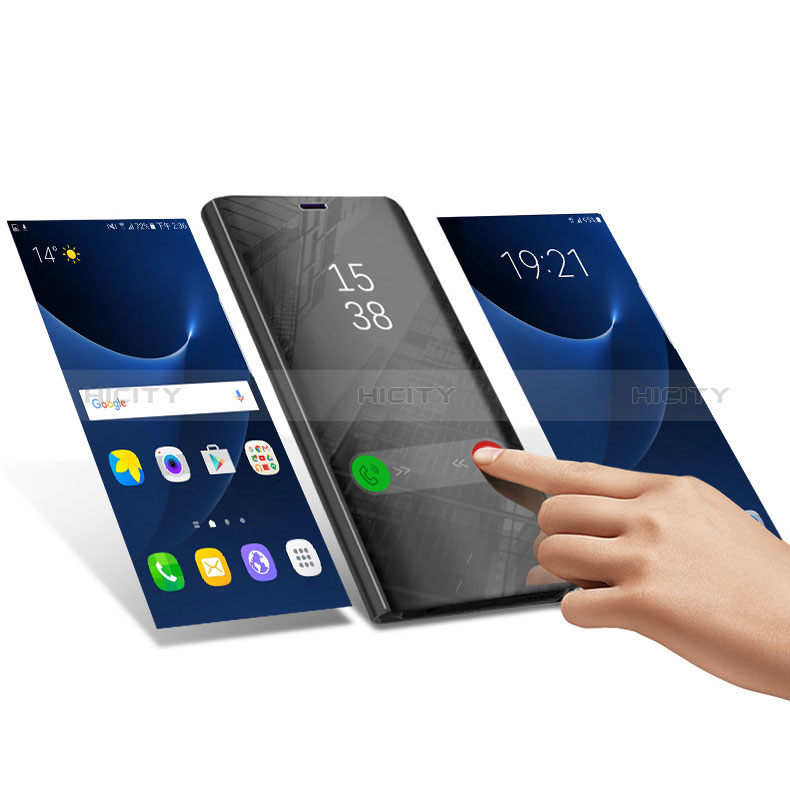 Coque Portefeuille Livre Cuir Miroir Housse Etui Clapet pour Samsung Galaxy A10s Plus