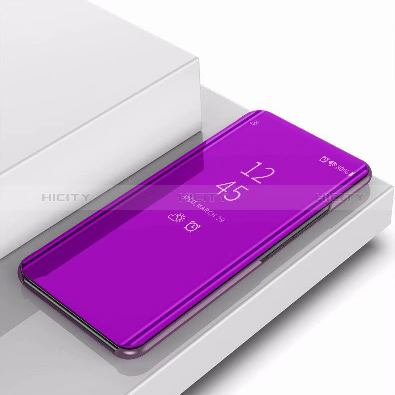 Coque Portefeuille Livre Cuir Miroir Housse Etui Clapet pour Samsung Galaxy A9 Star Pro Violet Plus