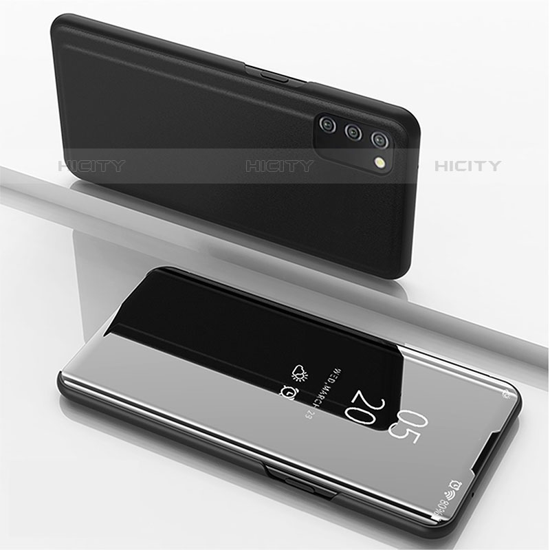 Coque Portefeuille Livre Cuir Miroir Housse Etui Clapet pour Samsung Galaxy M02s Plus