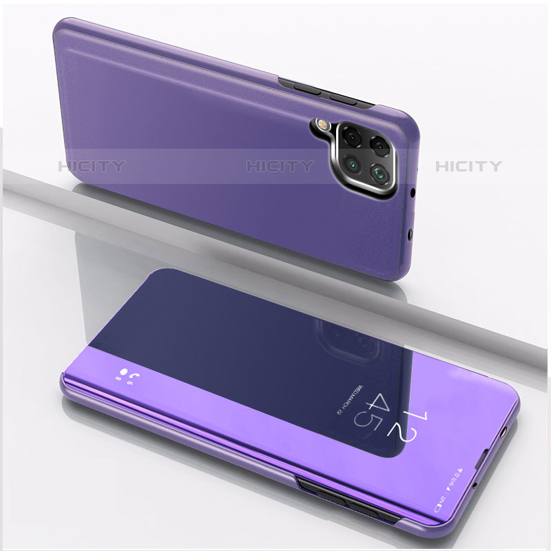 Coque Portefeuille Livre Cuir Miroir Housse Etui Clapet pour Samsung Galaxy M53 5G Violet Plus