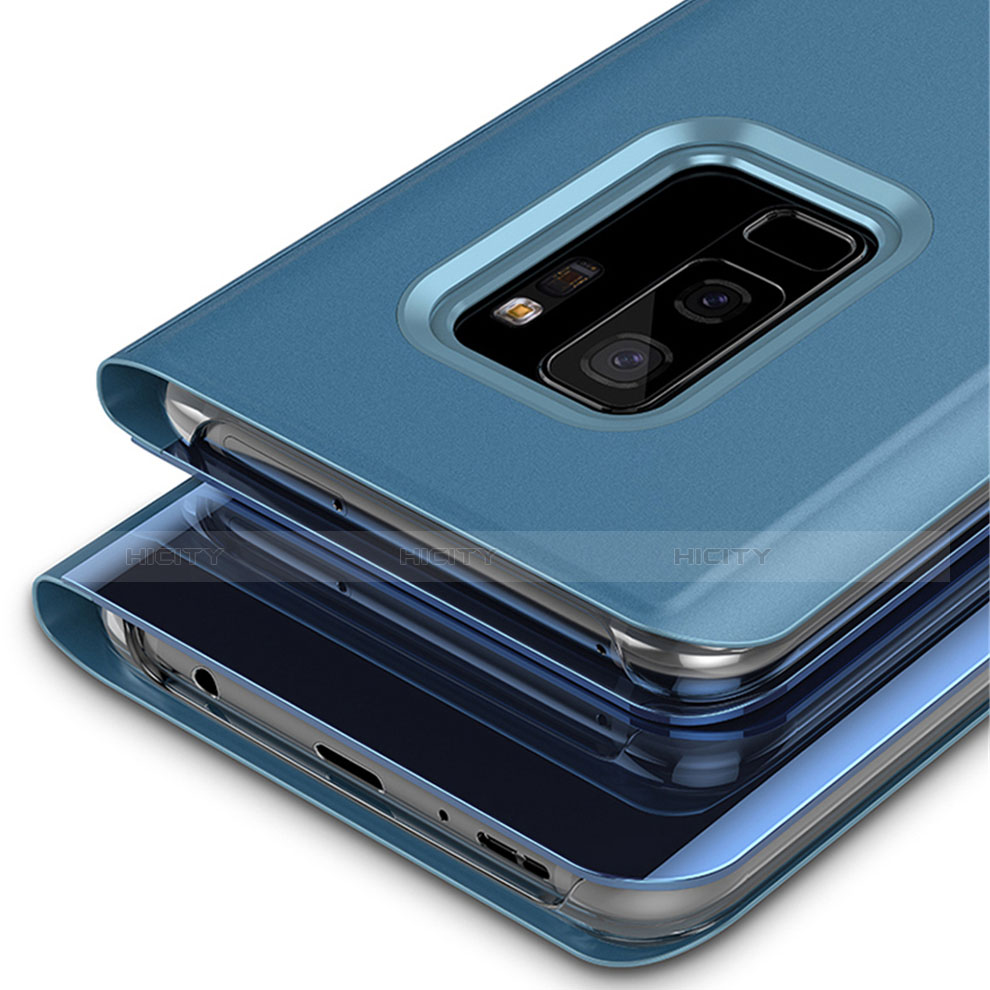 Coque Portefeuille Livre Cuir Miroir Housse Etui Clapet pour Samsung Galaxy S9 Plus Plus