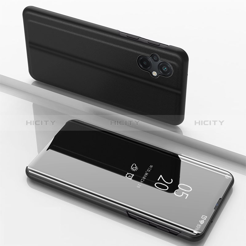 Coque Portefeuille Livre Cuir Miroir Housse Etui Clapet pour Xiaomi Poco M5 4G Noir Plus