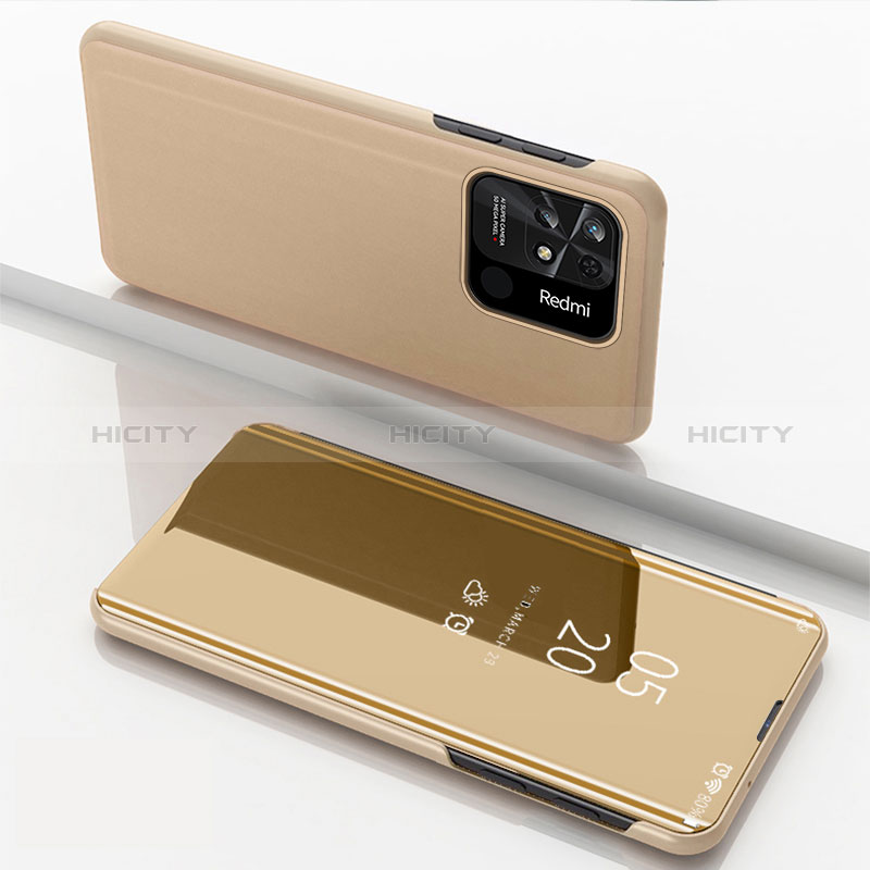 Coque Portefeuille Livre Cuir Miroir Housse Etui Clapet pour Xiaomi Redmi 10 Power Or Plus