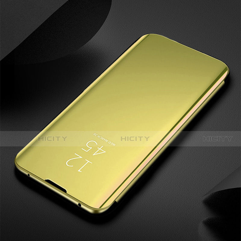 Coque Portefeuille Livre Cuir Miroir Housse Etui Clapet pour Xiaomi Redmi Note 8 Or Plus