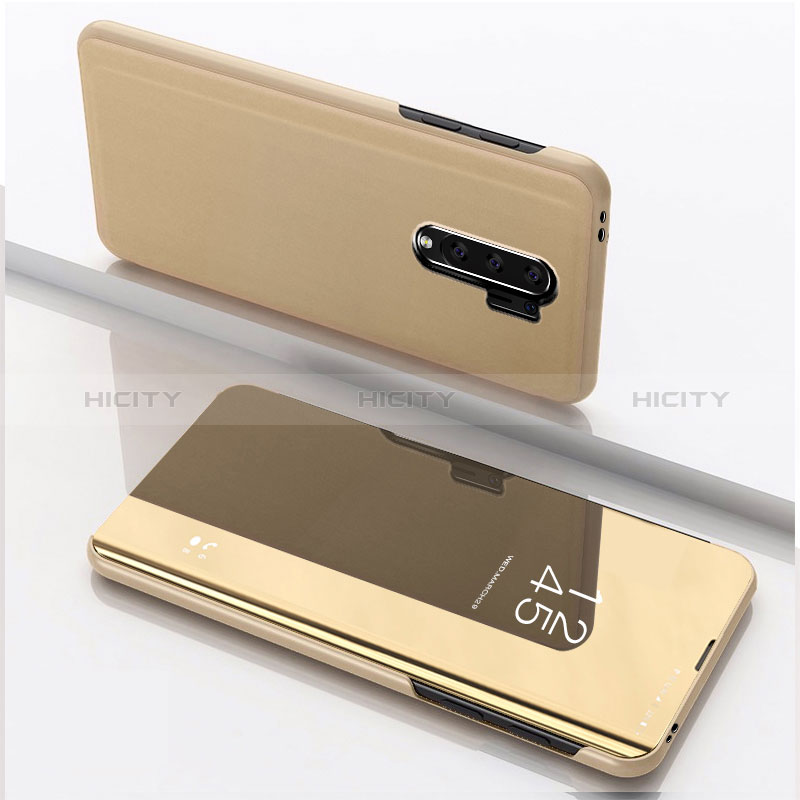 Coque Portefeuille Livre Cuir Miroir Housse Etui Clapet QH1 pour Xiaomi Redmi 9 Or Plus