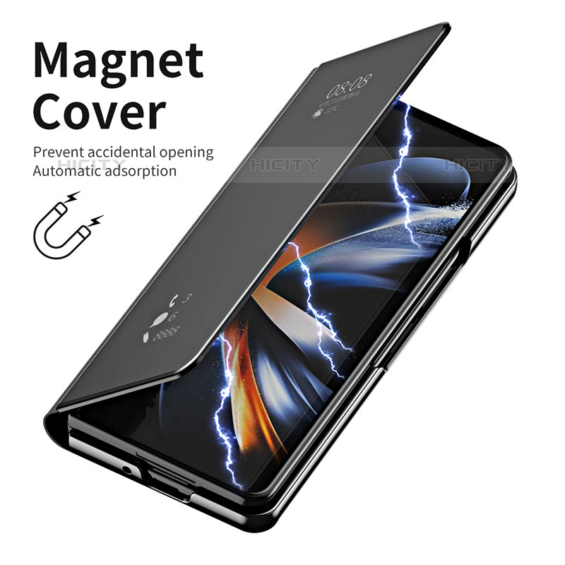 Coque Portefeuille Livre Cuir Miroir Housse Etui Clapet ZL1 pour Samsung Galaxy Z Fold5 5G Plus