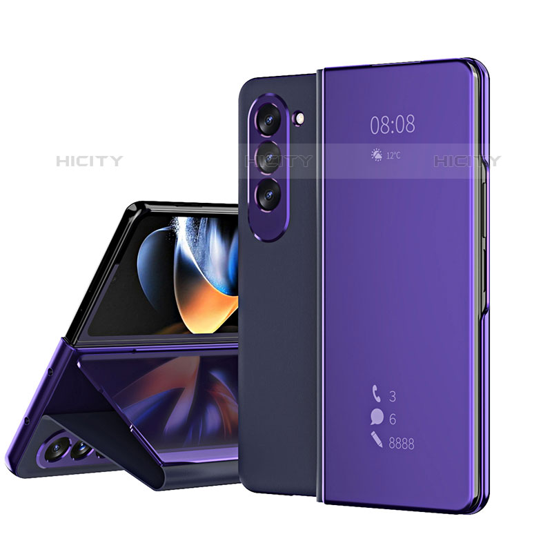 Coque Portefeuille Livre Cuir Miroir Housse Etui Clapet ZL1 pour Samsung Galaxy Z Fold5 5G Plus