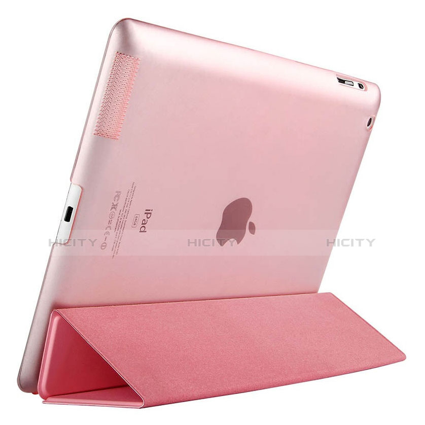 Coque Portefeuille Livre Cuir pour Apple iPad 3 Rose Plus