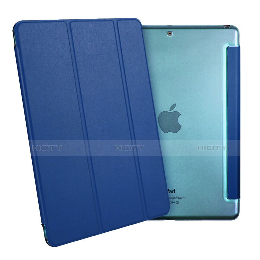 Coque Portefeuille Livre Cuir pour Apple iPad Air Bleu Plus