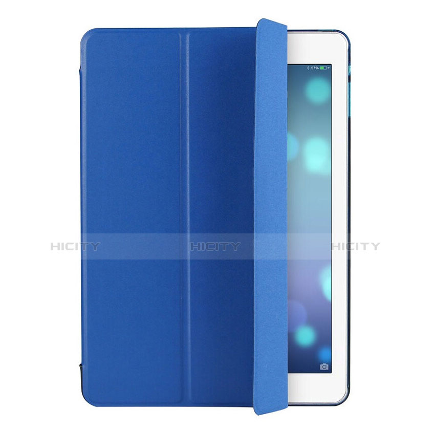 Coque Portefeuille Livre Cuir pour Apple iPad Air Bleu Plus