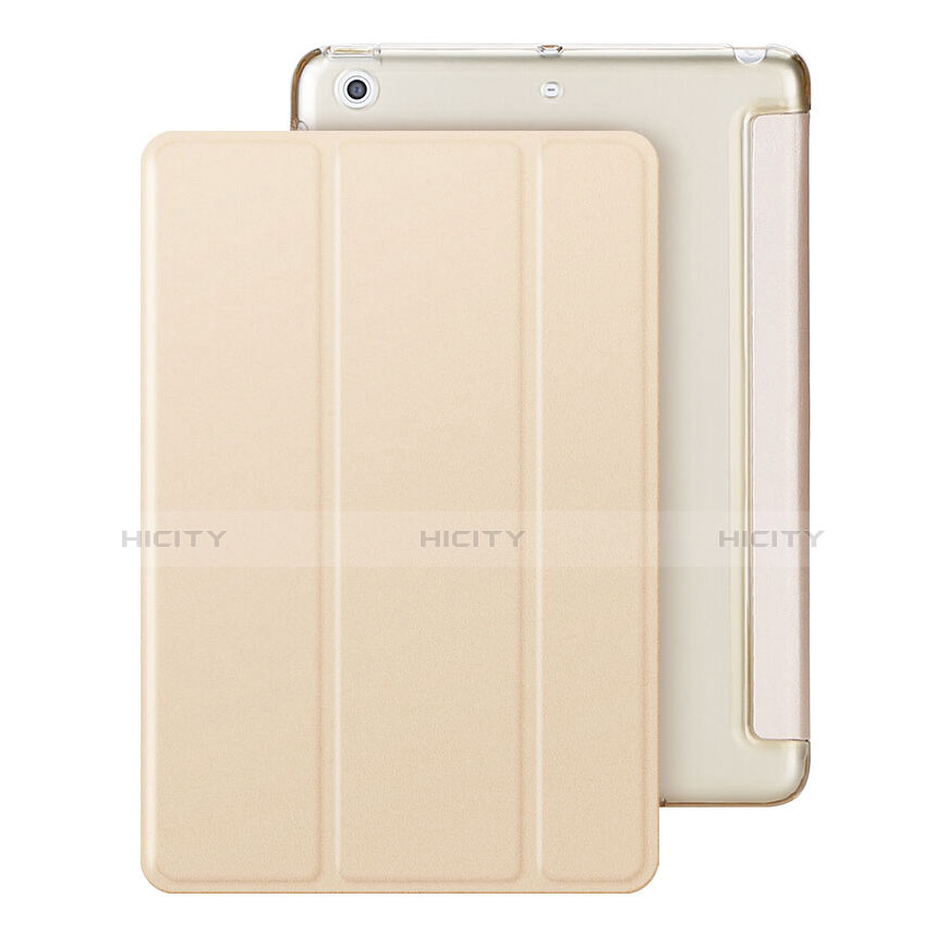 Coque Portefeuille Livre Cuir pour Apple iPad Mini 2 Or Plus