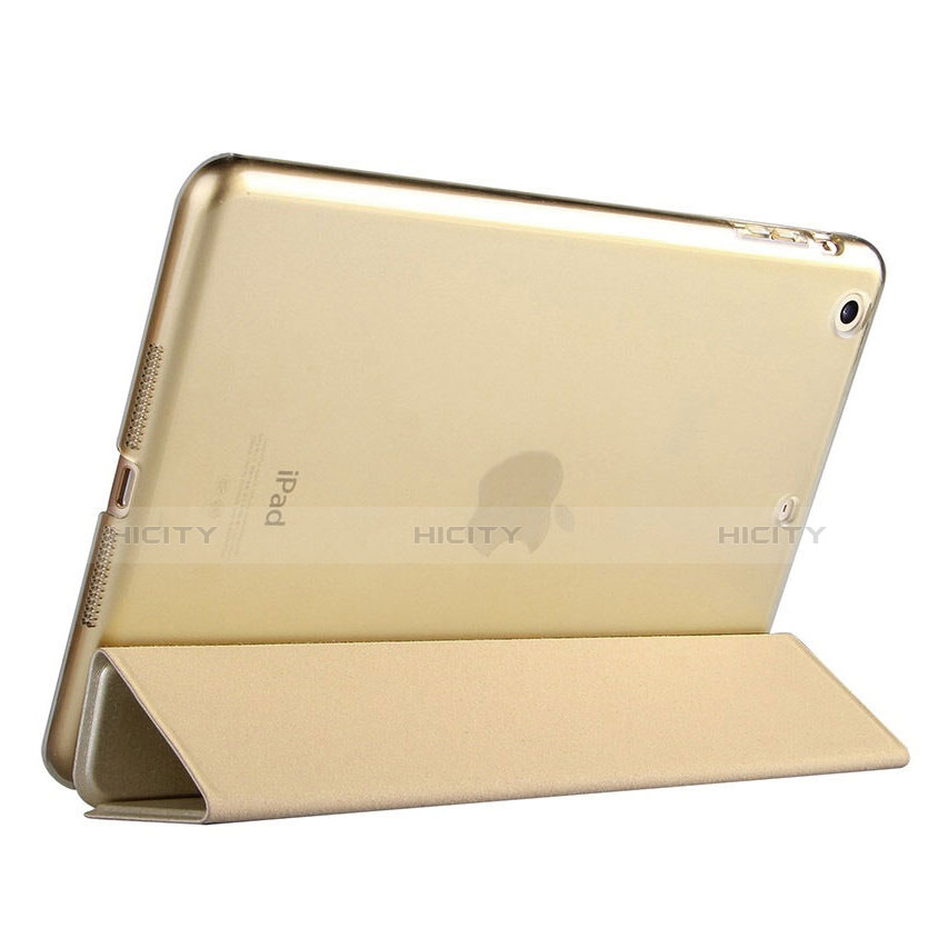 Coque Portefeuille Livre Cuir pour Apple iPad Mini 2 Or Plus