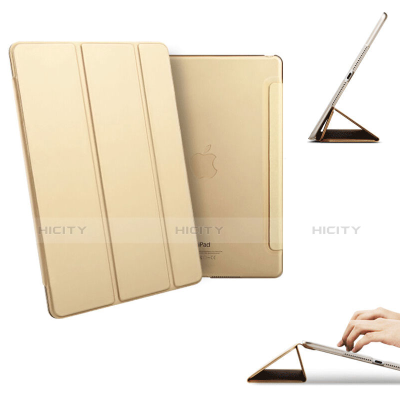 Coque Portefeuille Livre Cuir pour Apple iPad Mini 4 Or Plus