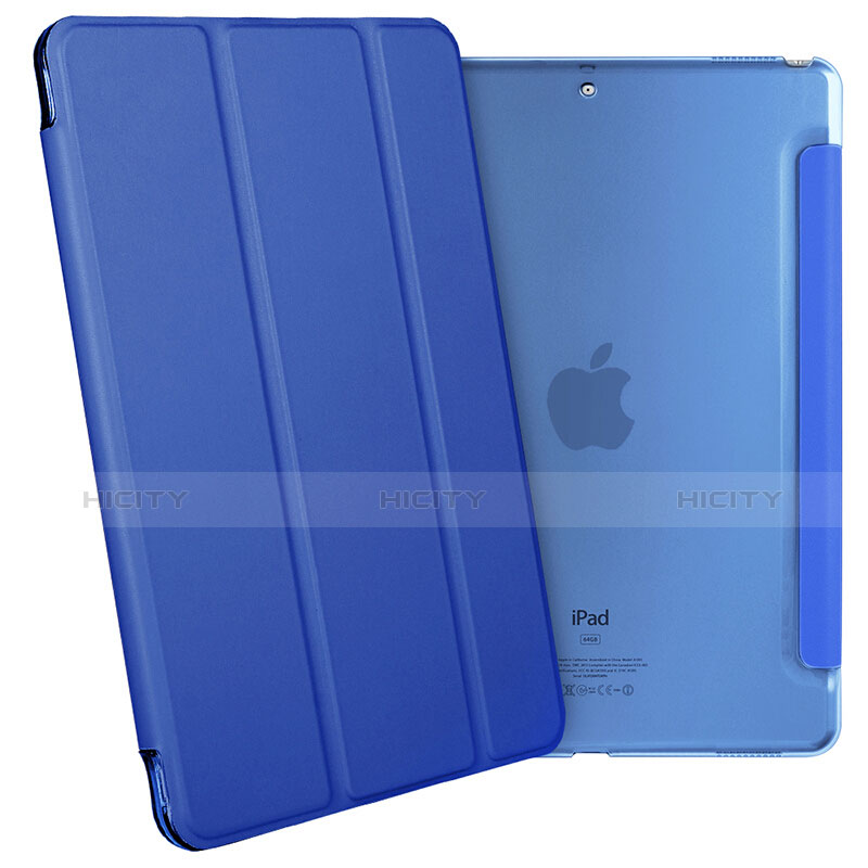 Coque Portefeuille Livre Cuir pour Apple iPad Pro 12.9 (2017) Bleu Plus